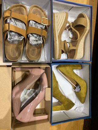 Pack Calzado Verano/Boda: Marrón, Rosa, Mostaza