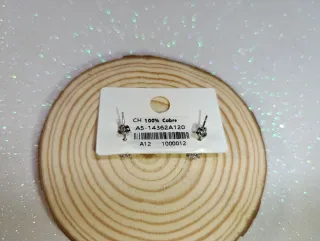 Aretes plateados de Elena Joyas con circonitas