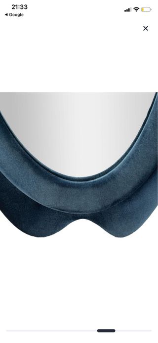 Espejo terciopelo azul