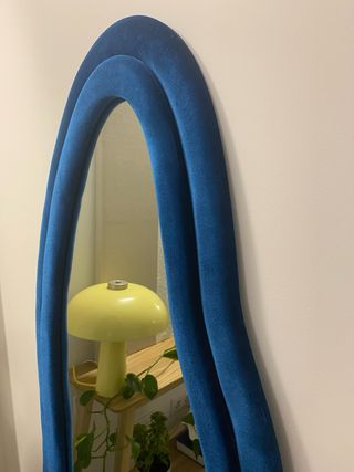 Espejo terciopelo azul