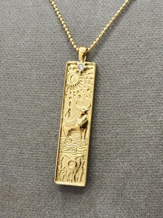 Colgante Tauro Baño Oro Acero Quirúrgico