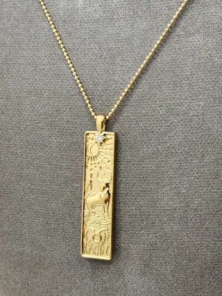 Colgante Tauro Baño Oro Acero Quirúrgico