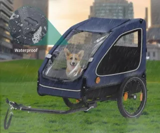 Remolque Perro Bici Azul Naranja