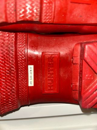 Botas Hunter Originales Rojas Talla 39 frio y lluv