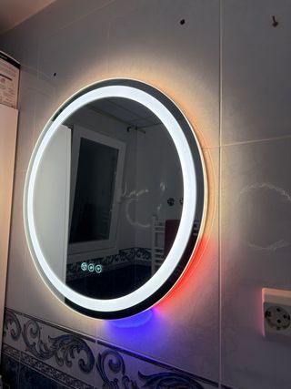 Espejo SATURNO con Luz, antivaho y Bluetooth