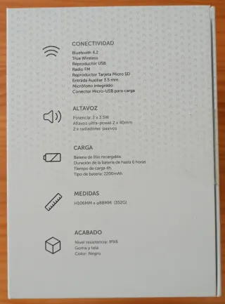 Altavoz Bluetooth Portátil Vieta Pro Negro