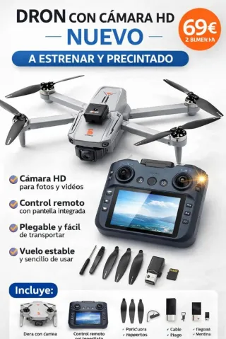 Dron con Cámara HD Nuevo y Precintado