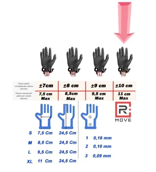 Guantes Nitrilo MOVE XL Negros 80 uds