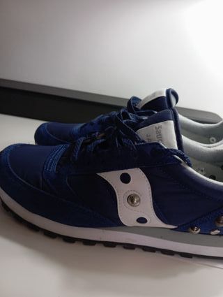 Sneakers Saucony Blu con Borchie Argento