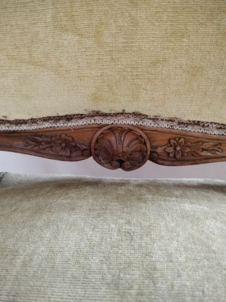 Sedia Luigi XV legno e velluto