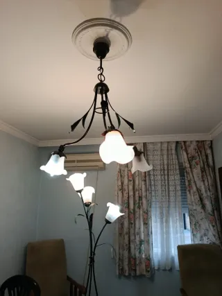 Lámpara de Pie y Techo a Juego