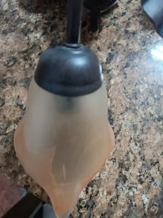 Lámpara de techo metal y cristal