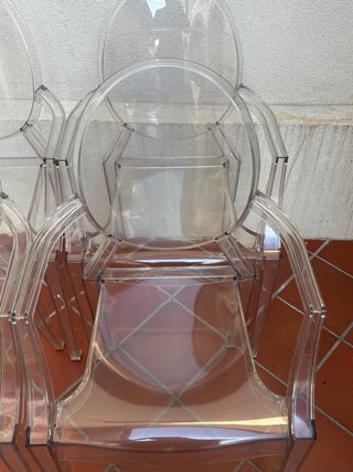 Set 4 Sedie Kartell Louis Ghost S+ARCK