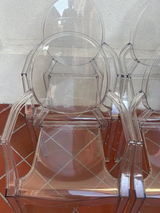 Set 4 Sedie Kartell Louis Ghost S+ARCK