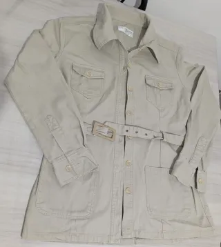 Trench Giacca Sahariano Beige sabbia S Vintage Y2K
