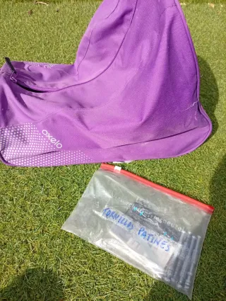 Patines rosas y morados para niña