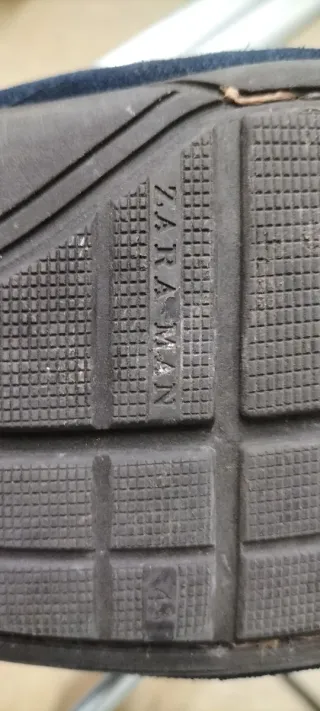 Mocasines de ante azul para hombre