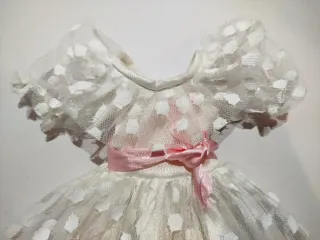 Vestido de novia para muñeca Nancy, años 80.