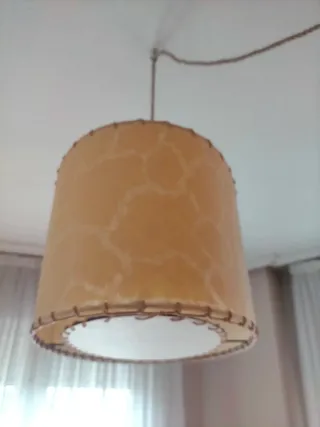 Lámpara de techo tela y metal