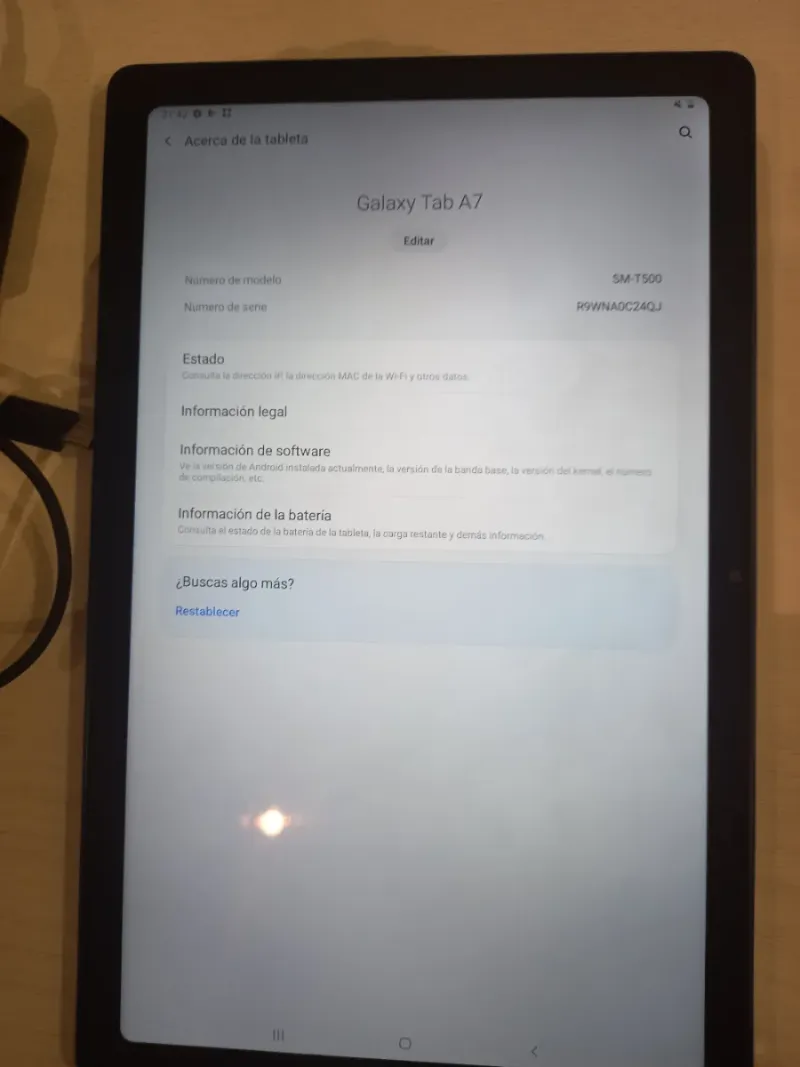 Samsung Galaxy Tab A7 Tablet Negra afbeelding 8