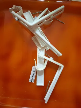 Barra cortina 4 metros metal blanca