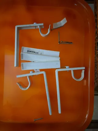 2 barras cortina 4 metros metal blanca