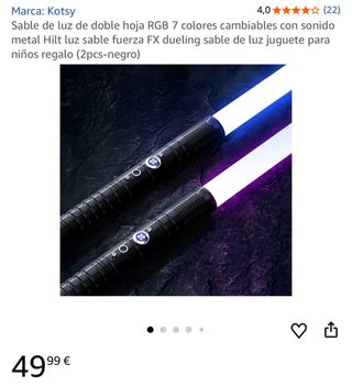 Sables de Luz RGB 7 Colores (2uds)