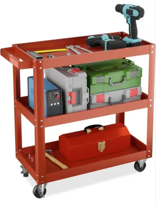 Carro de herramientas Relaxdays rojo
