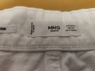 Falda vaquera blanca Mango Talla S