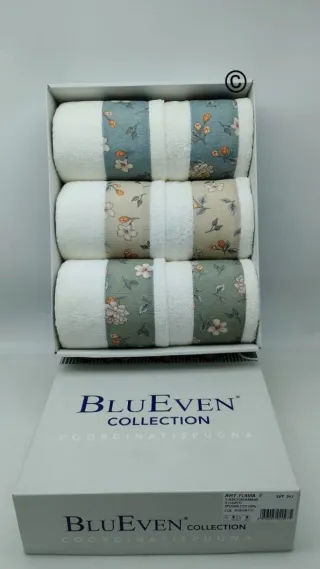 Set Asciugamani 3 Viso + 3 Ospite Cotone