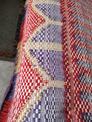 Mantas de lana y lino hechas en telar precio unida