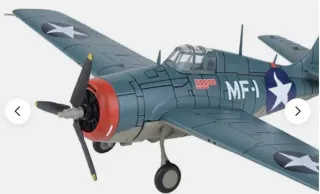 MAQUETA AVIÓN METAL 1/72  F4F WILDCAT  WWII 1942