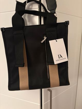Bolso Don Algodón Negro y Beige