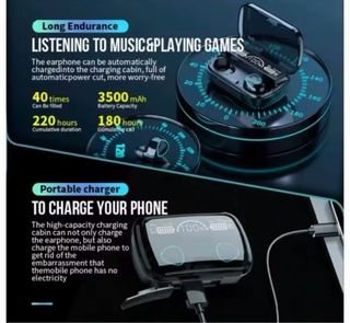 Auriculares Bluetooth5.1IPX7 Negros con pantallita