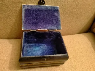 Joyero antiguo ajedrez latón