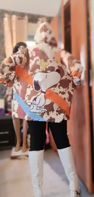 Sudadera Snoopy Multiclor Marrón