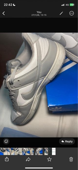 Zapatillas Nike grises y blancas