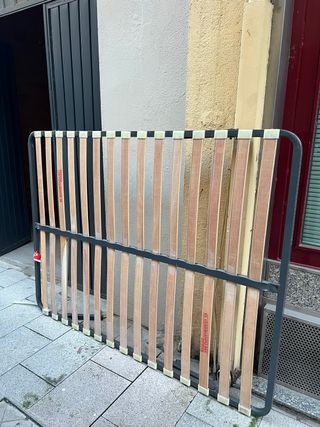 Base de somier metálica y de madera