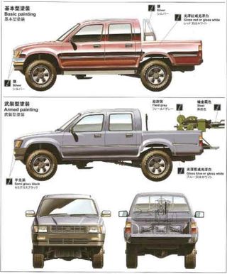 Maqueta Pick Up w/ZPU-1 Meng 1/35