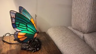 Lámpara nueva mariposa verde estilo Tiffany!