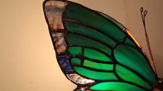 Lámpara nueva mariposa verde estilo Tiffany!