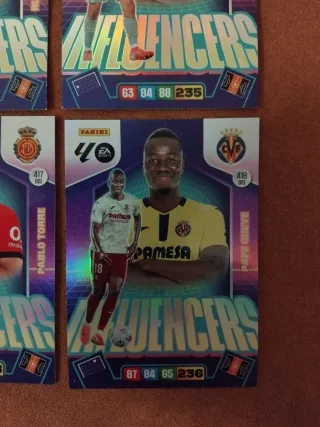 4 Cartas Panini Adrenalyn XL Influencers