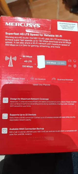 Router 4G LTE MERCUSYS MB112-4G