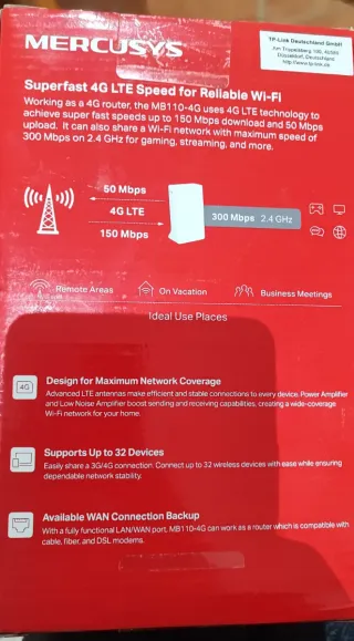 Router 4G LTE MERCUSYS MB112-4G
