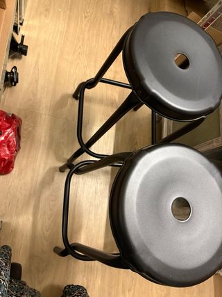 2 Taburetes Raskog Ikea Negros Metalicos