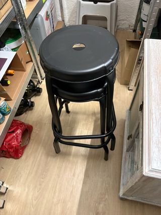 2 Taburetes Raskog Ikea Negros Metalicos
