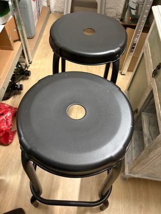 2 Taburetes Raskog Ikea Negros Metalicos