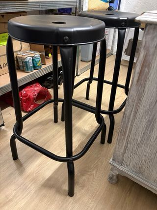 2 Taburetes Raskog Ikea Negros Metalicos