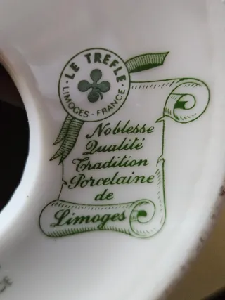 Lámpara Limoges Porcelana Flor Rosa -NUMERADA