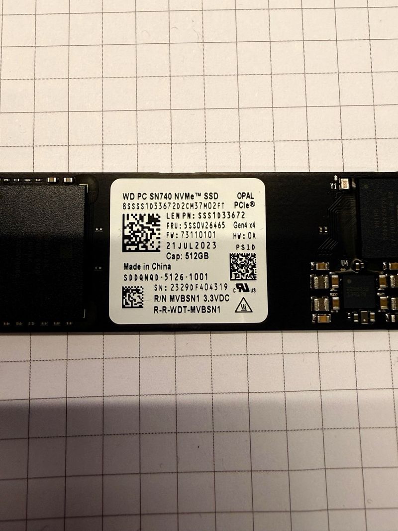 SSD M.2 NVMe WD SN740 512GB afbeelding 2